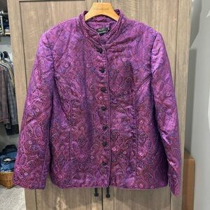 Beliza 20W purple quilted Asian inspired jacket